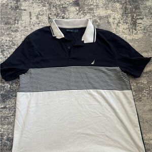 Nautica Men's Polo Shirt in Navy and White